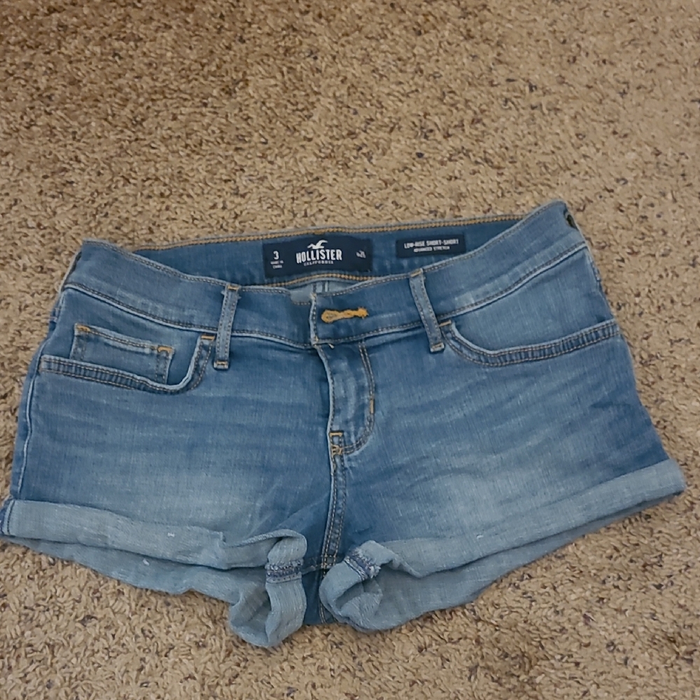 Hollister Blue Jean Shorts Distressed Summer Style